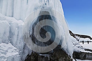 Fabulous ice cave on lake Baikal. Eastern Siberia,