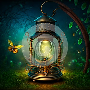 A fabulous image of a lamp in the style of fantasy