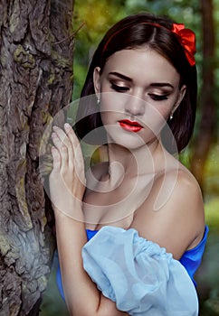 Fabulous photography of princess in the forest