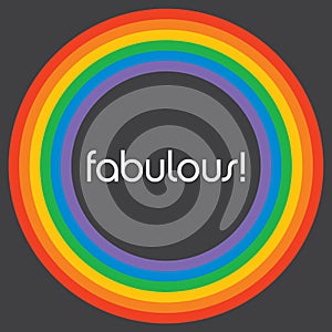 Fabulous Rainbow Circle Background Template.