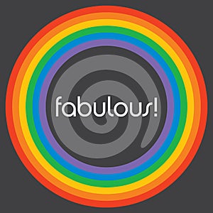 Fabulous Rainbow Circle Background Template. photo