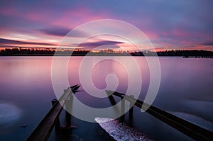 Fabulous sunrise on the river