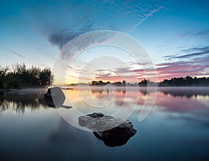 Fabulous sunrise on the river