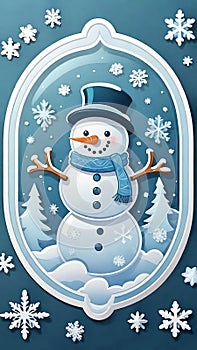 fabulous winter, snowman