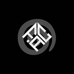 FAC letter logo design on black background. FAC creative initials letter logo concept. FAC letter design