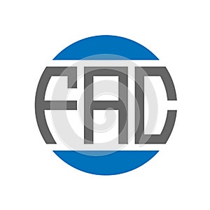 FAC letter logo design on white background. FAC creative initials circle logo concept.