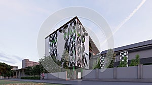 Facad exterior 3Dmodel architecture photo