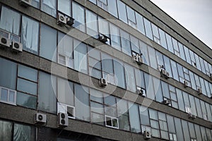 Facade of an air-conditioned office building