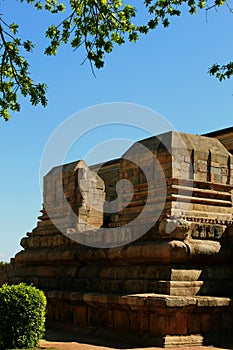 The facade of the ancient Brihadisvara Temple in Gangaikonda Cholapuram, india.