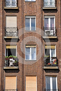 Facade of apartment block