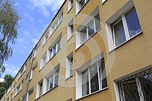 Facade of the apartment building