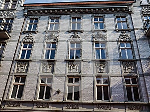 Facade of Art Noveau tenement