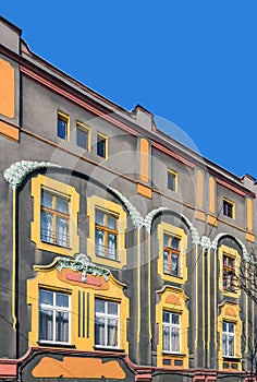 Facade of an Art Noveau tenement