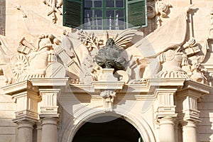 Facade of the Auberge de Castille, the prime minister`s building