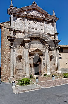 Facade church Santa Lucia Montepulciano, Siena, Toscana, Tuscany, Italy, Italia photo
