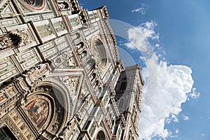 Facade of the Basilica di Santa Maria del Fiore (Basilica of Sai