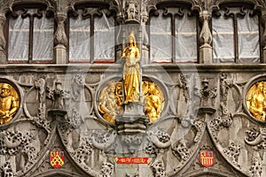 Facade. Basilica of the Holy Blood. Bruges. Belgium