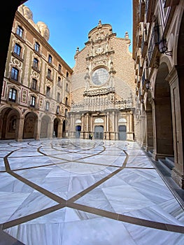 Facade of the Basilica of Montserrat, Spain