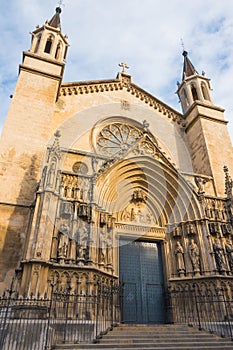 Facade Basilica of Santa Maria of Vilafranca photo