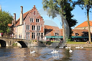 Facade. Begijnhof . Bruges. Belgium