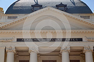 Facade of the Bellas Artes museum in Santiago do Chile