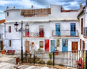 Facade of a Building in Frigiliana, Andalusia, Spain