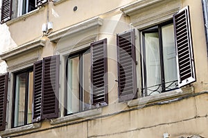 Facade of a building in the old town of Florence