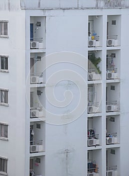 Facade building pattern in modern housing.