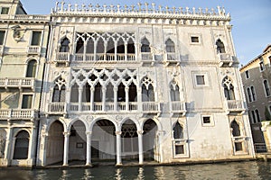 Facade of Ca D`Oro palace