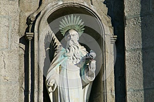 Facade of Carmo Church in Porto Portugal. photo