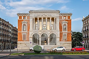 Facade of Cason del Buen Retiro building, a part of Museo del Prado complex in Madrid. photo