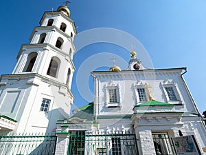 Facade of Voznesenskiy Cathedral in Yoshkar-Ola photo