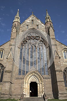 Facade of Cathedral Church; Worcester; England