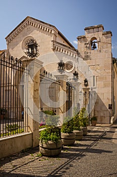 Cathedral bell tower. Sorrento. Naples. Italy