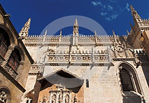 Facade of the cathedral of Granada, Spain