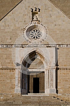 Facade of the cathedral of Orbetello, Tuscany