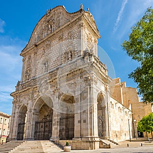 Facade of Cathedral San Nicola in Sassari photo