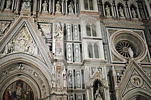 Facade of Cathedral Santa Maria del Fiore in Florence