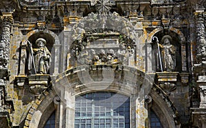 Facade of Cathedral of Santiago de Compostela photo