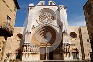 Facade of Cathedral of Tarragona, Spain