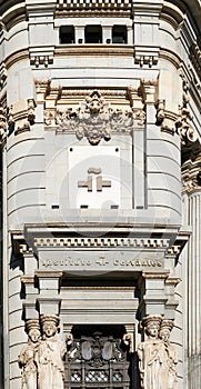 Facade of the Cervantes Institute Instituto Cervantes, Madrid, Spain
