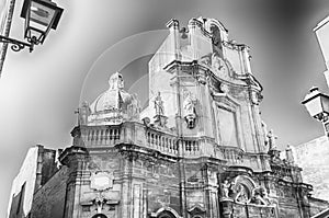 Facade of the Chiesa Anime Sante del Purgatorio, Trapani, Italy