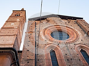 facade of Chiesa del Carmine in Pavia city