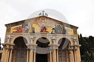 Facade of Church of All Nations . Jerusalem. Israel