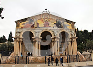 Facade of Church of All Nations . Jerusalem. Israel