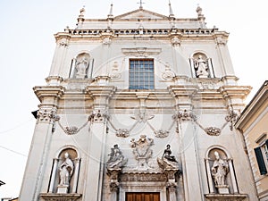 facade of Church di San Barnaba in Brescia city