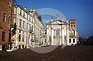 Facade of church in Mantova