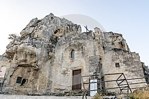 Facade of the church of Purgatorio in Matera, Basilicata, Italy