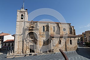 Facade of the church of Roa de Duero, Spain