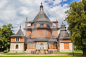 Facade of the Church of the Sacred heart of Jesus in Nowy Targ